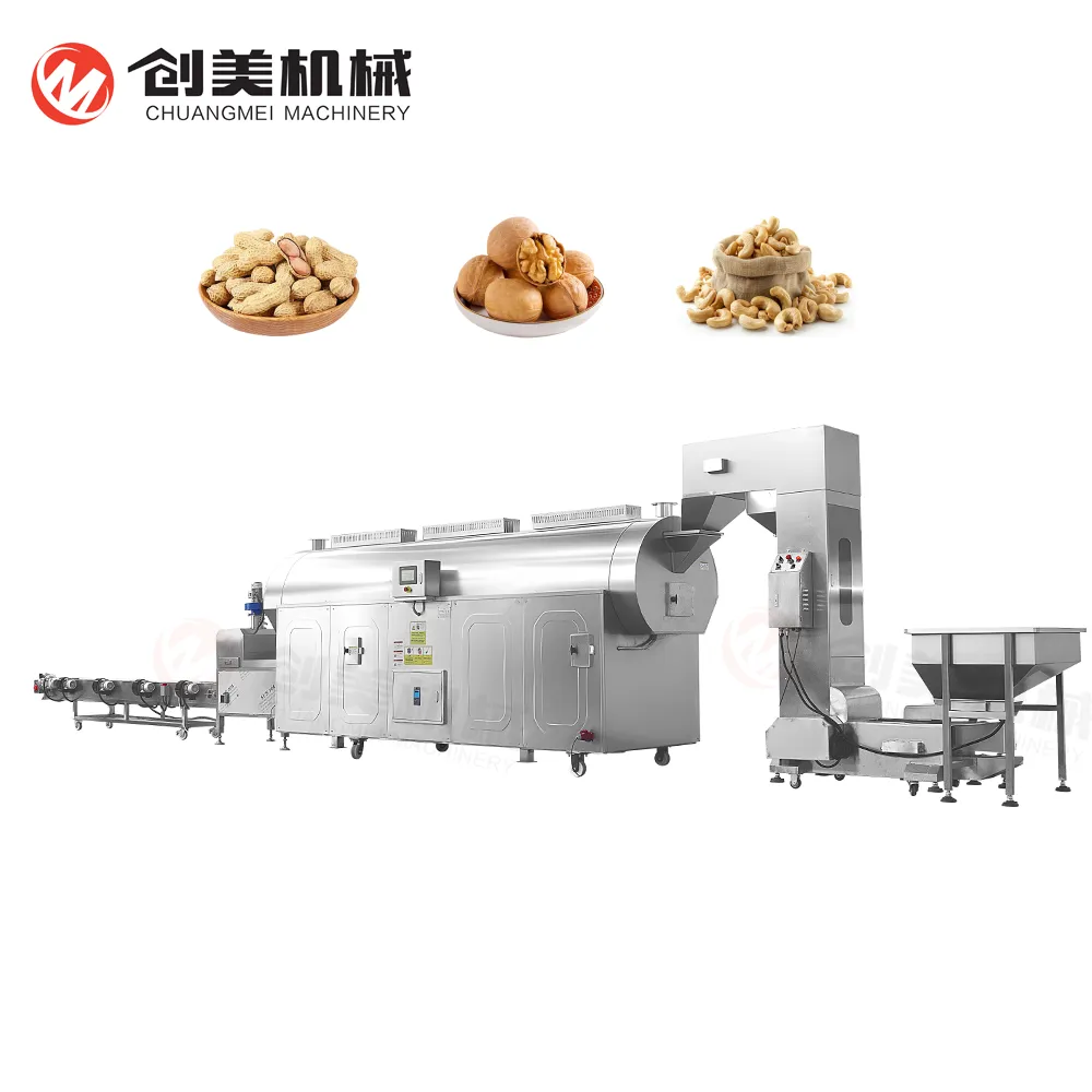 Chestnut/Walnut/Nut Food Seasoning Nut Roasting Machine Production Line Full Automatic Nuts Roasting Lines - Roasting Machine - foodmachtech